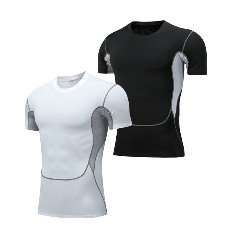 Men's clothing Running fitness wear elastic sports tights quick drying training fitness basketball fitness short sleeve base