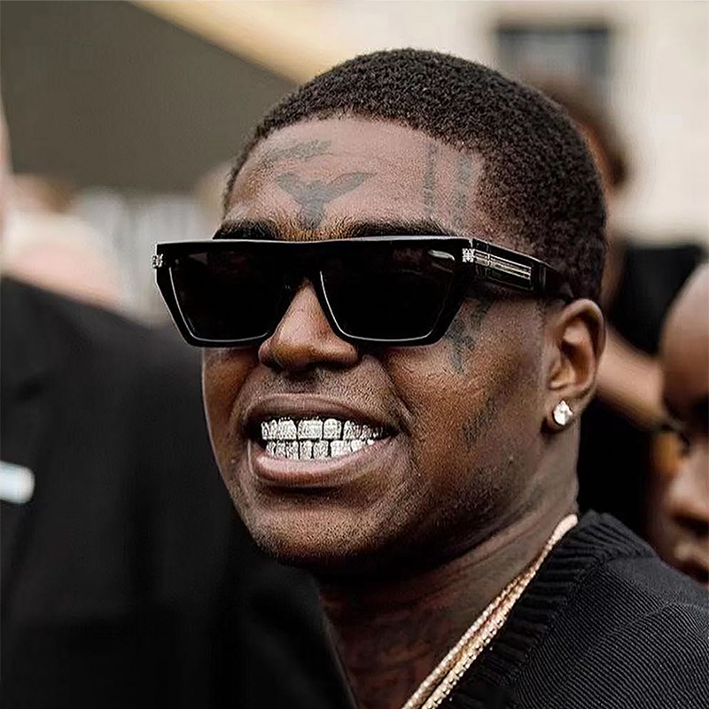 2023 New European and American Square Frame Sunglasses Men's Trendy Outdoor Cycling Small Frame Sunglasses Cross-Border Glasses Wholesale