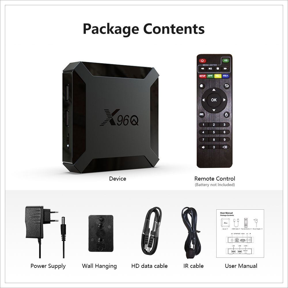 X96Q network set-top box 4K high-definition WiFi Android 10 TV box TV box
