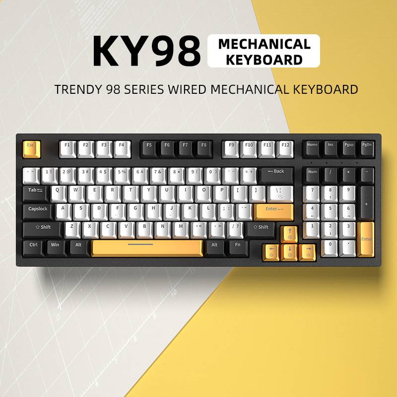 Wired Mechanical Keyboard, Mixed Light, Customized Hot-swappable, Computer Peripherals, Gaming Keyboard