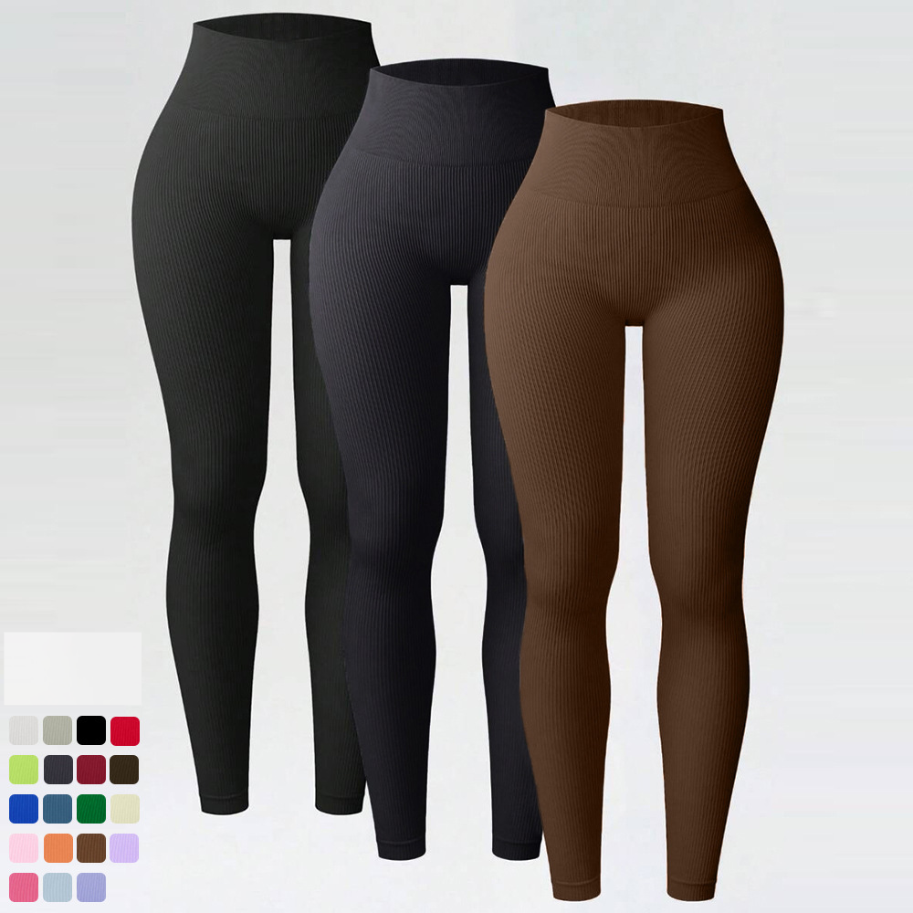 Women's Clothing Thread Seamless Yoga Pants Breathable Sports Tights High Waist Sports Yoga Clothes Bottoming Fitness Pants