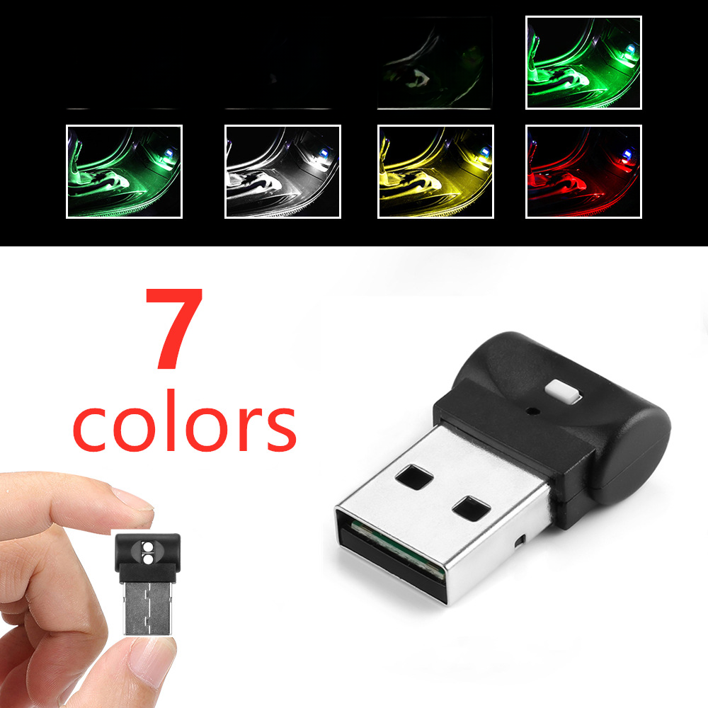 Mini USBLED car light car interior atmosphere light decorative light emergency lighting PC car colorful light steam