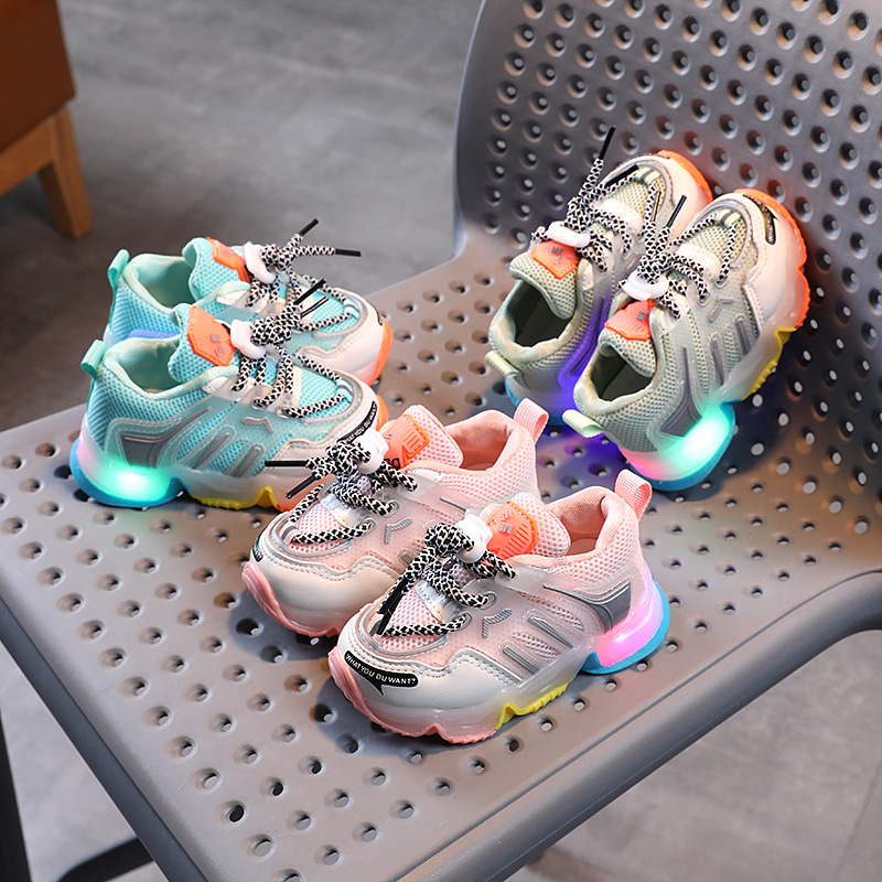 Spring And Autumn Light Baby Sports Shoes Mesh Breathable Baby Walking Shoes For Boys And Girls Soft Running Shoes