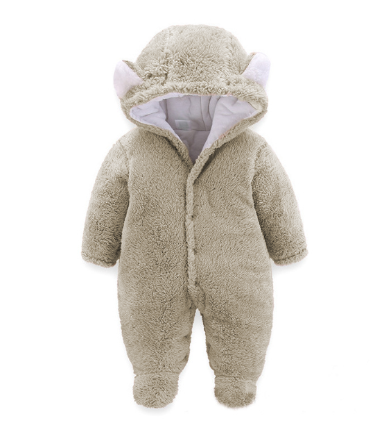 Children's onesie baby warm thick bag farts baby clothing crawl suit