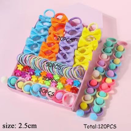 Children's Hair Accessories Small Rubber Band Hairpin Set Baby Hair Ring Girl Side Clip Hair Accessories Princess Hair Rope