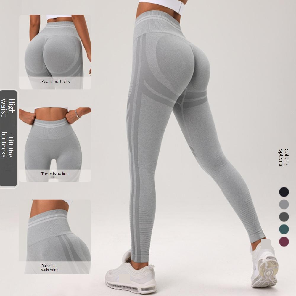 Women's Clothing Seamless Pleated Peach Tight Hip Yoga Suit Sports Running Fitness Yoga Clothing
