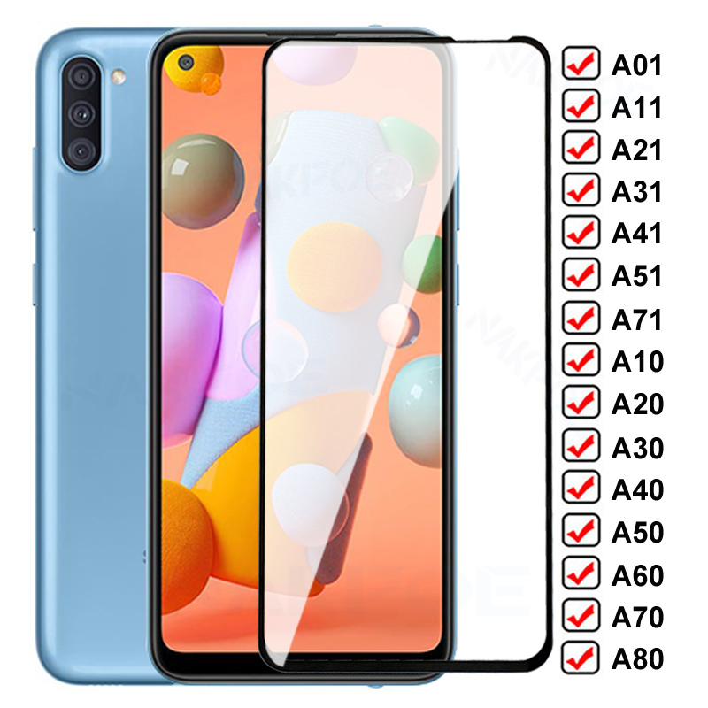 9D Tempered Glass For Samsung Galaxy A01 A11 A21 A31 A41 A51 A71 Screen Protector A10 A20 A30 A40 A50 A60 A70 A80 A90 Glass Film