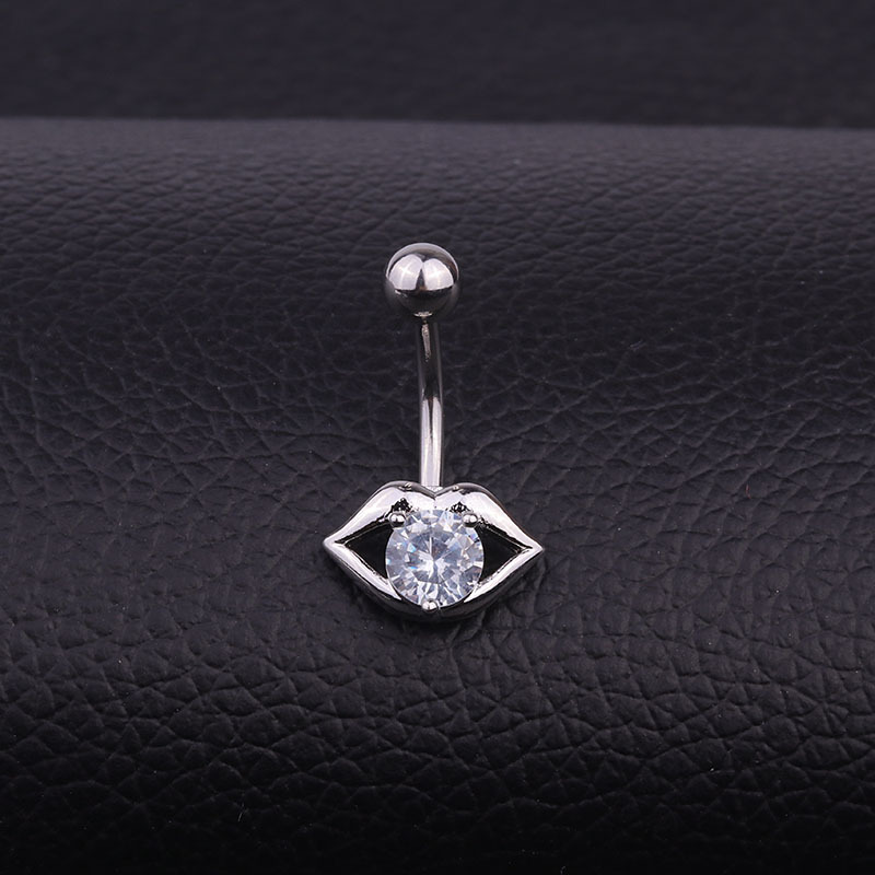 Jewelry & Accessories popular piercing jewelry stainless steel inlaid zircon sexy lip navel nail navel ring