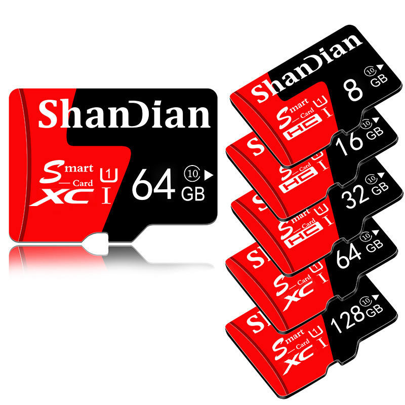 Memory Card 128GB Smart SD Class10 64GB Red High Speed Smart HC 32GB 16GB Real Capacity TF USB flash XC For UAV Camera 8GB