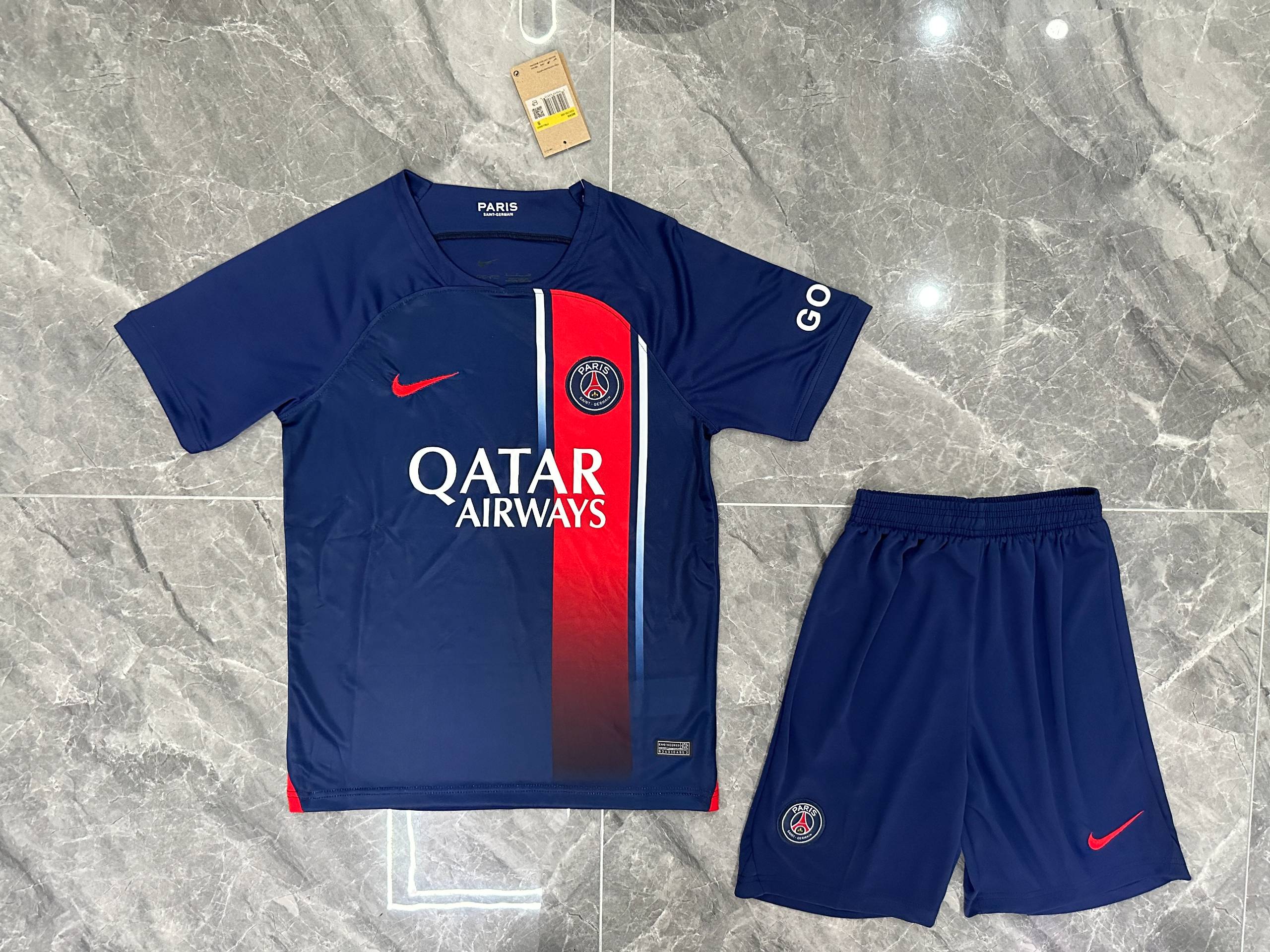 2023-2024 Adult Children's Paris-Saint-Germain Club Home/Away Football Jersey Soccer T-shirt Short Kit- All Size