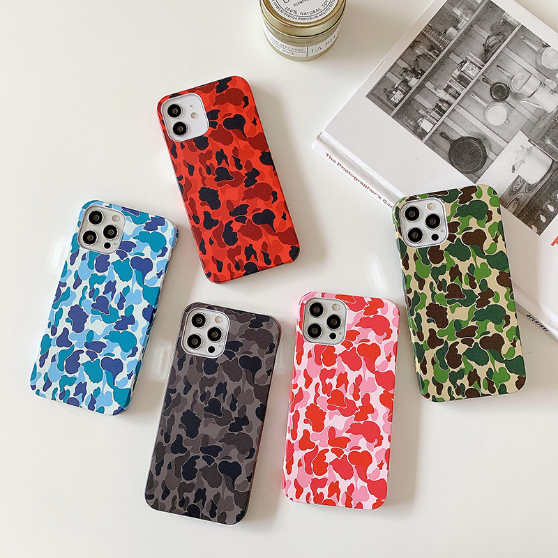 Mobile phone case trade new camouflage pattern suitable for 15promax Apple 14/13 mobile phone case suitable for 8plus water sticker 12 hard case