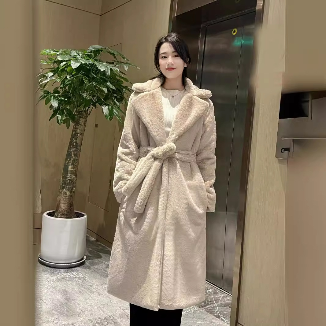 Women's Clothing autumn and winter mink coat women's mid length autumn and winter mink velvet coat large size plus cotton thick
