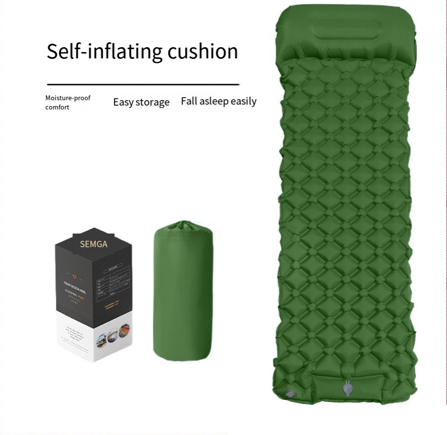 New single diamond TPU inflatable pad for outdoor tent sleeping pad camping ultra light portable five corner moisture proof pad