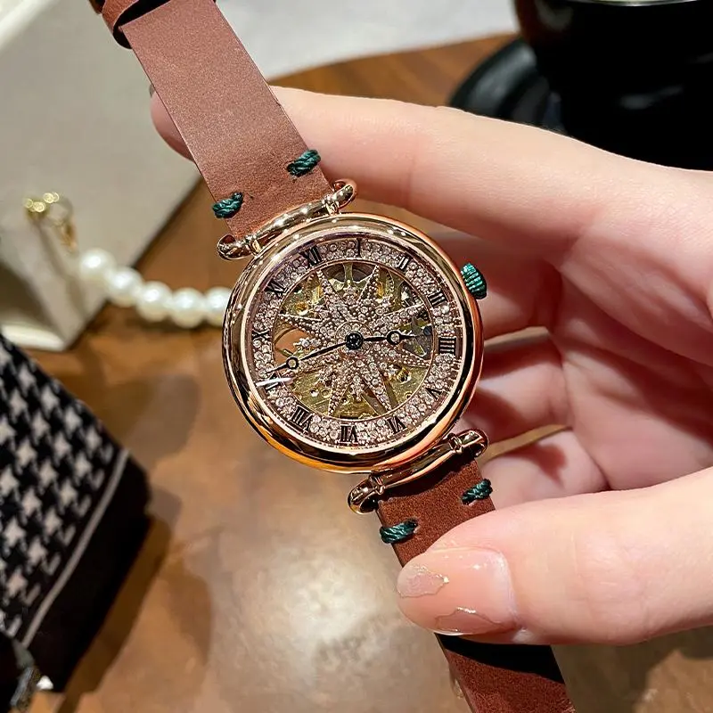 Ma Junyan Same Watch Women's Mechanical Watch 2023 New Female Watch Special Interest Light Luxury Women's Watch Mechanical Women's Watch