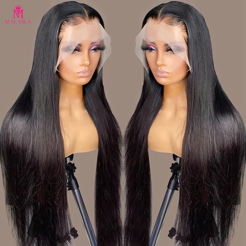 Straight Lace Front Wigs Human Hair Pre Plucked 13x4 Lace Frontal Wigs Human Hair with Baby Hair 180% Density Human Hair Wigs for Women Natural Color