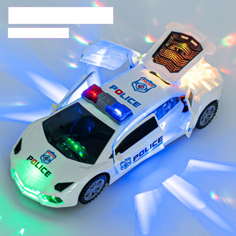 Toy Car Boy Children Car Baby Kid Girl Deformation Electric Dance Rotating Luminous Police Car