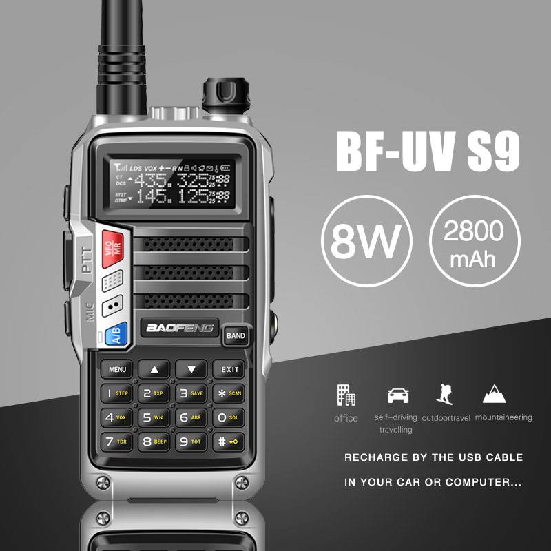 BAOFENG VHF/UHF Dual-BAND WALKIE TALKIE TWO WAY RADIO FM HAM LONG RANGE RADIO 8W
