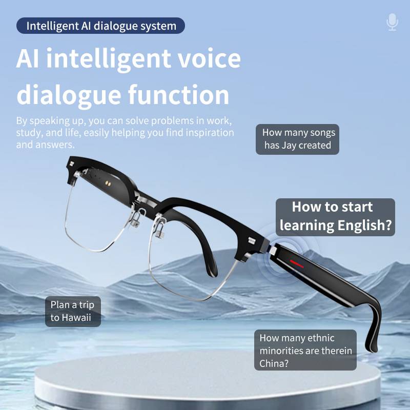 Smart Glasses Smart Ai Translation Bluetooth Glasses 100+ Languages Real Time Translation Ai Glasses Listening To Music And Making Calls Smart Glasses