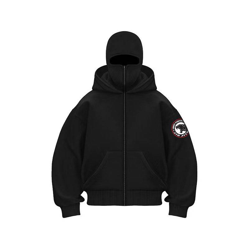 Men's Panther Print Cardigan - 3D Metallic Knit Jacket | Asymmetric Dark Streetwear