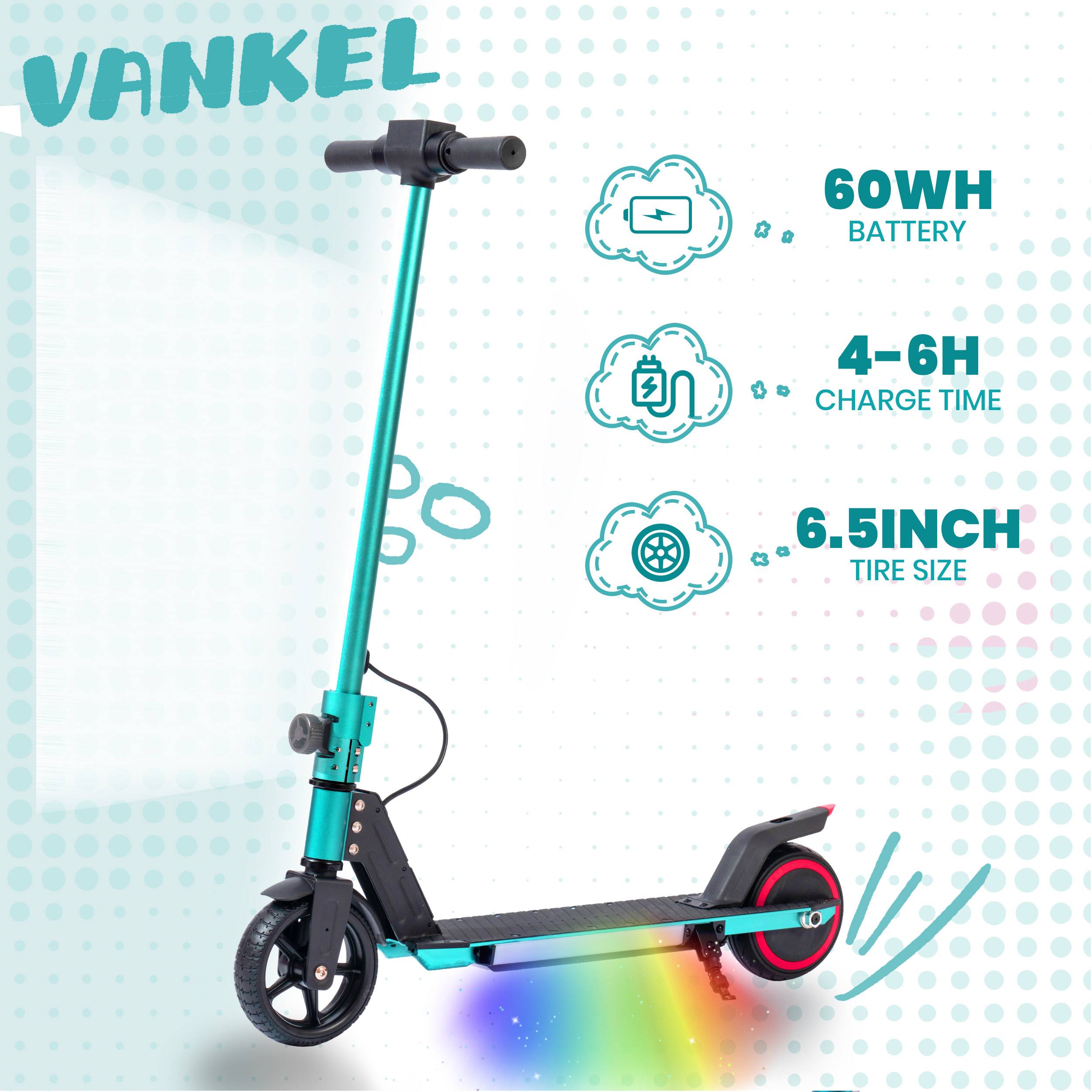 Vankel Kids Electric Scooter 6.5 Inch, Foldable Scooter, 150W Motor, 60Wh Battery, Children Scooter