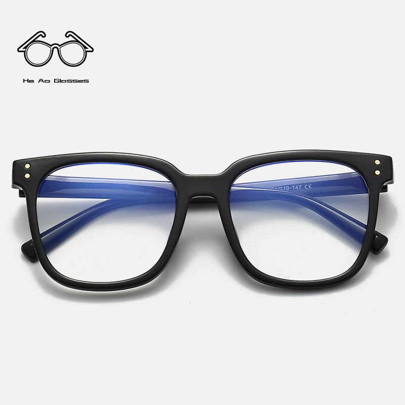 Men's Glasses New Retro Large Frame Glasses Myopia Retro Literary Glasses Frame TR90 Anti Blue Light Glasses Frame Can Be Matched With Myopia