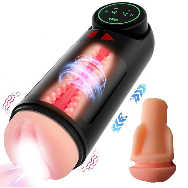 Electric Masturbation Cup, Fully Automatic, Real Vagina, Telescopic Clamp, Suction Vibration, Men's Masturbation Sex Toy, No Condom, Sex Toys