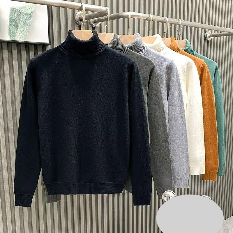 Men's Clothing High Collar Sweater Winter Men New Autumn And Winter Light Luxury Lazy High End Bottoming Shirt Hot Men's Trend