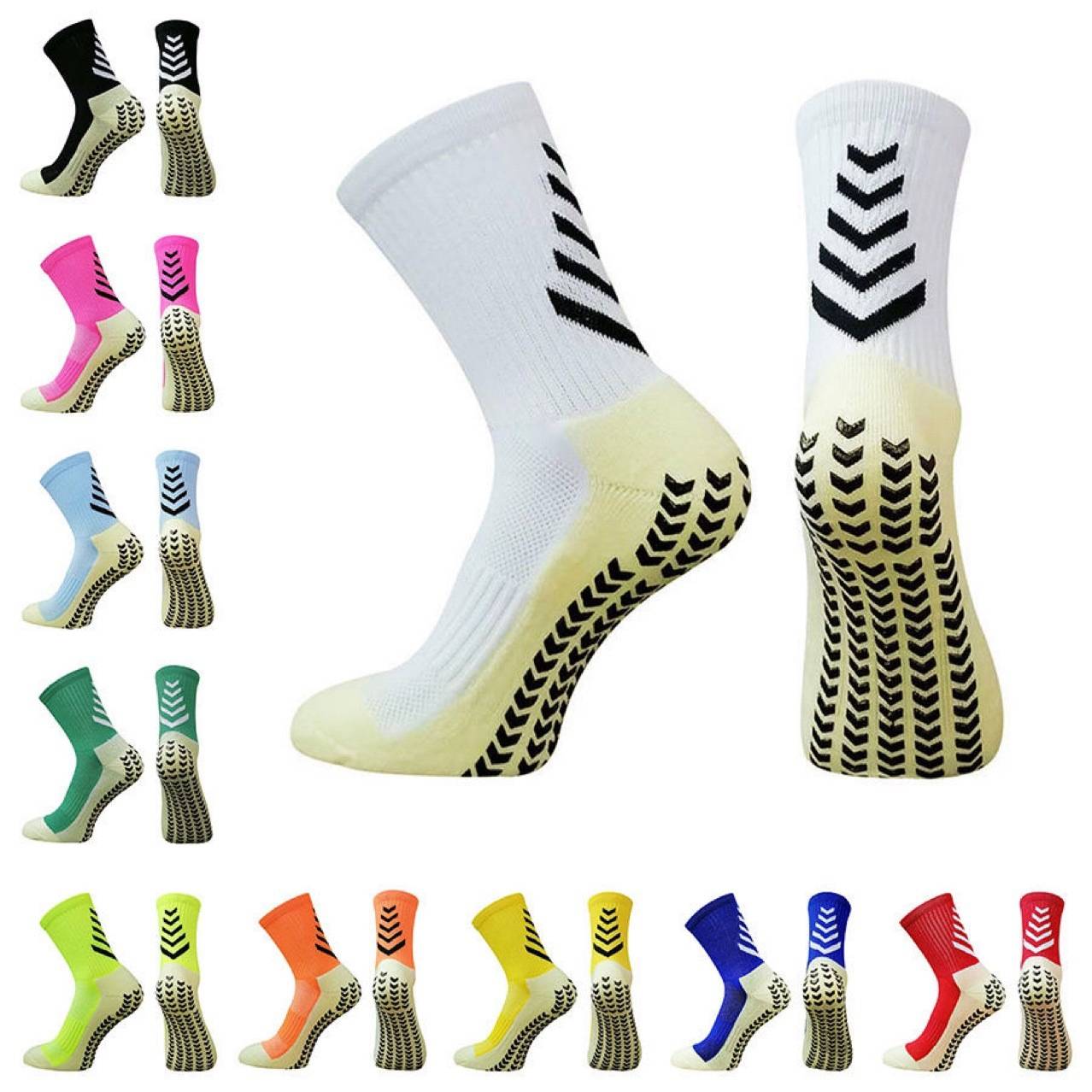 Non-slip Silicone Sports Socks With Thick Towel Bottom And Glue In The Middle Tube Of Football Socks