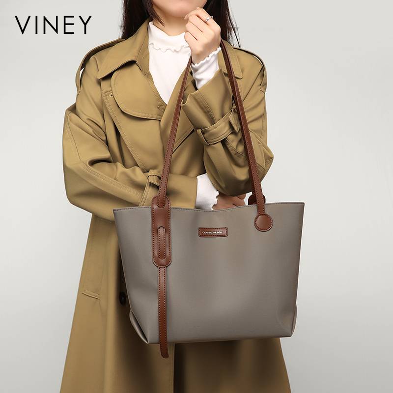VINEY Bag Ladies 2025 New Women's Bag Canvas Bag Tote Bag Hand-held Large Capacity Shoulder Bag Commuter Bag