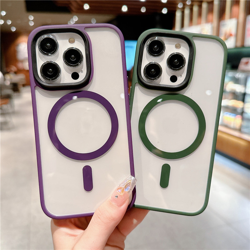 Luxury Magnetic Wireless Charge For Magsafe Case For iPhone 14 13 12 11 Pro Max 14Plus Shockproof Soft Bumper Cover