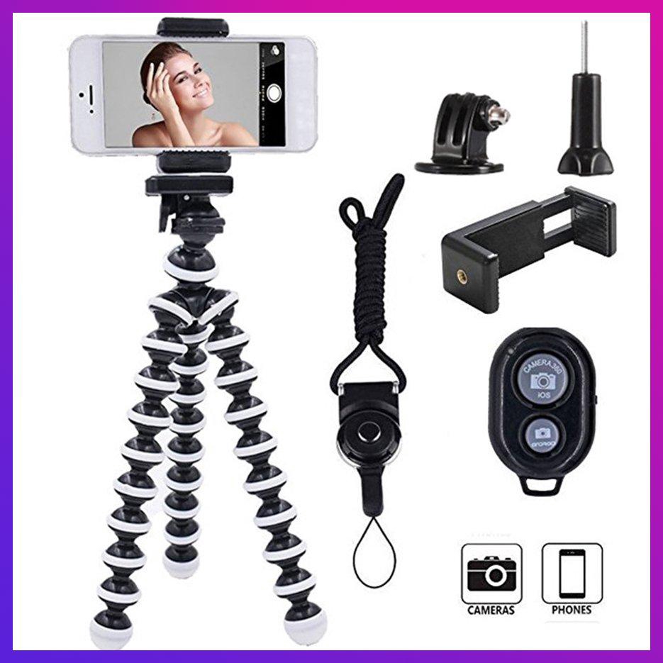 Large Gorilla Tripod w/ Cell Phone Size G Up to 3kg Articulated Flexible + Bluetooth Control gopro