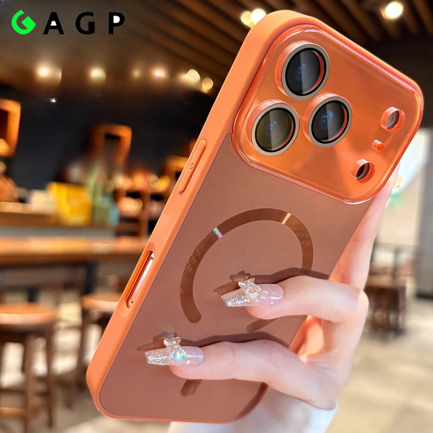 Big Window Colorful Case Iphone 16 15 14 13 17 Pro Max 17Air Magnetic Flowing Light Cover For Iphone 17Promax