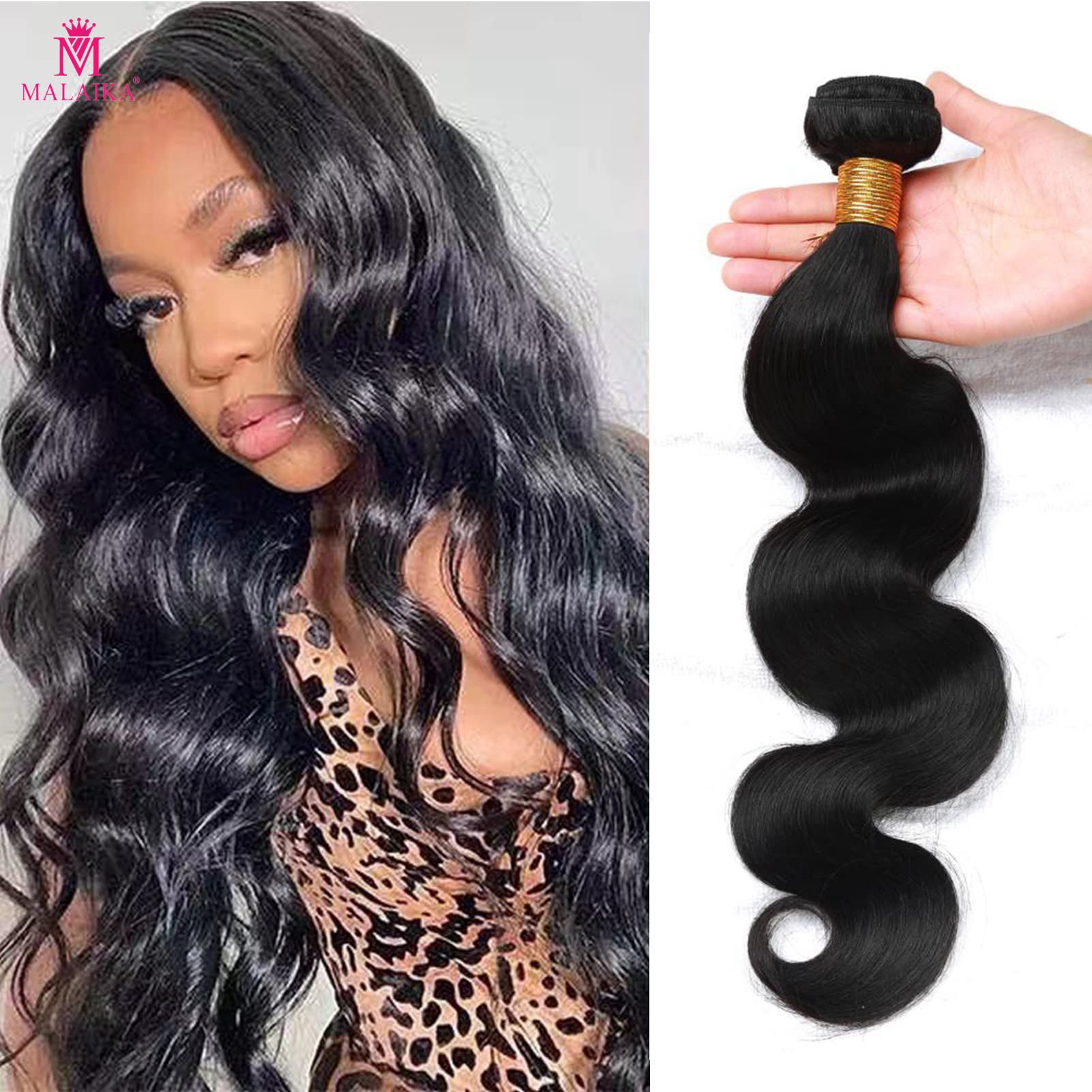 1PCS Human Hair Bundles Body Wave 1 Bundle Unprocessed Brazilian Virgin Human Hair Body Wave Bundles Natural Black Hair Extensions
