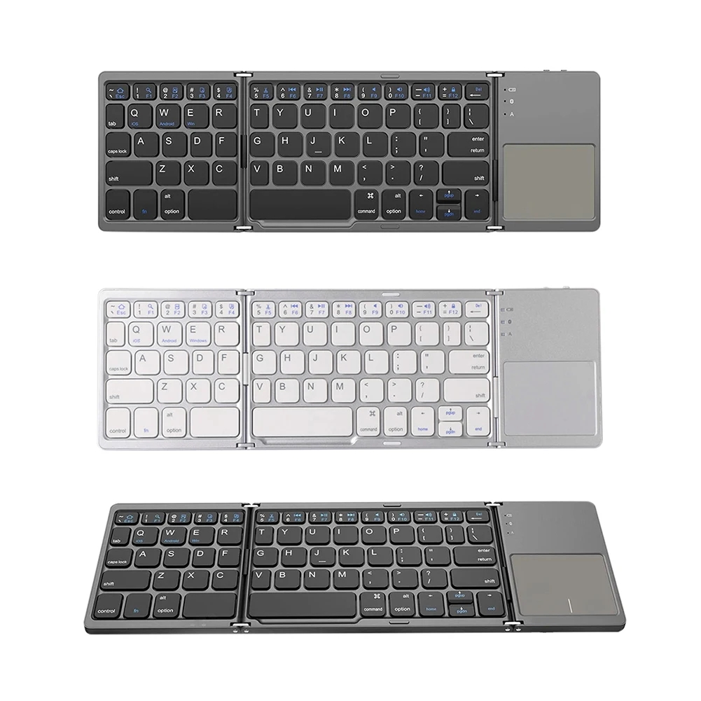 Faltbare tragbare Tastatur mit drahtloser Touchpad-Tastatur Leichte Bluetooth-kompatible für universelle Tablet-Telefone