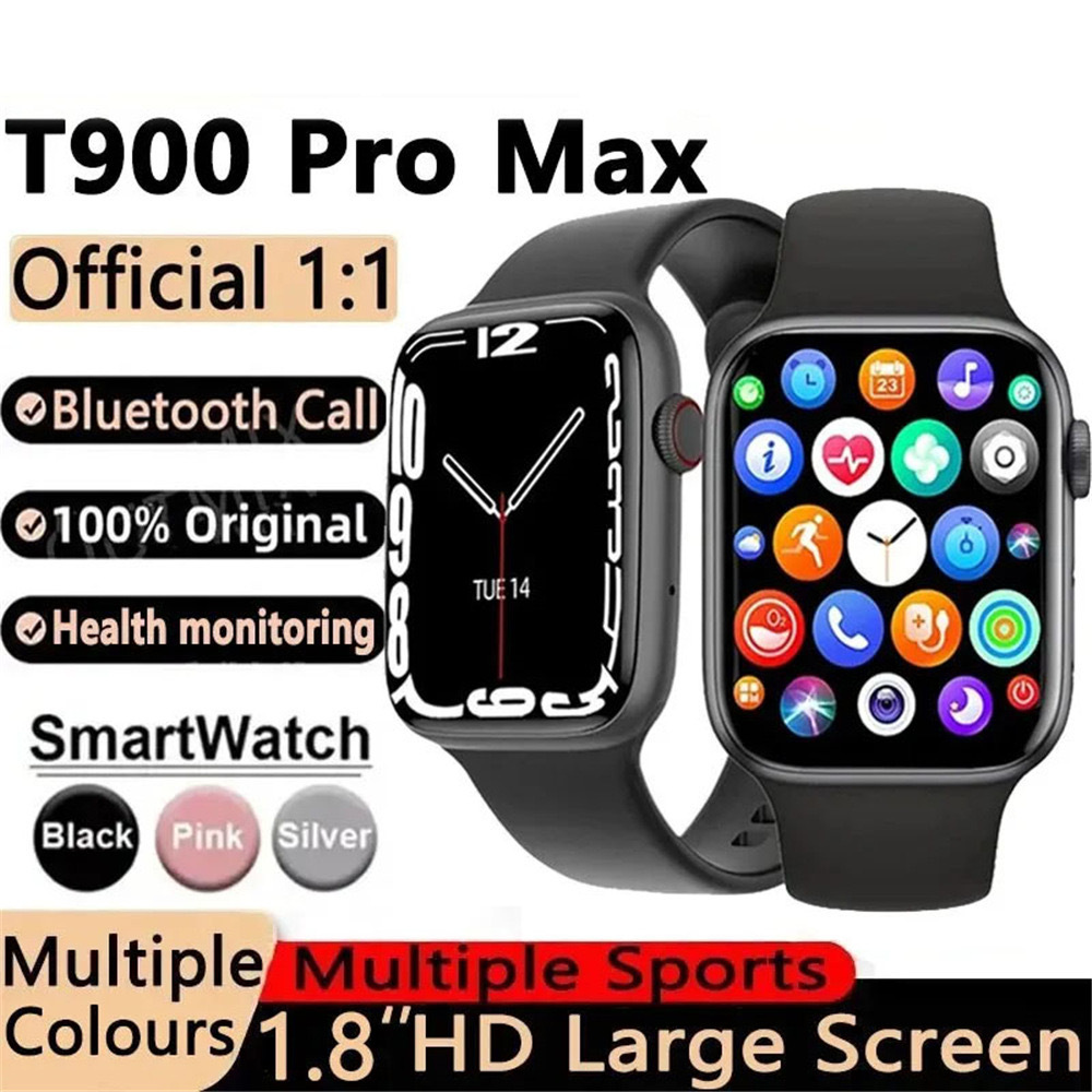2024 New Smart Watch T900 Pro Series8 1.8inch Bluetooth Call Heart Rate Women Men Series 8 Smartwatch PK X8 Max