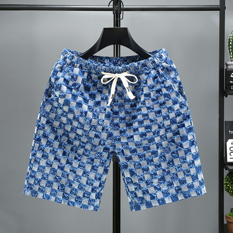 Herrenbekleidung Neue Mode lässige Jeans-Shorts für Herren im Sommer in Übergröße, lockere Oberbekleidung für junges Paar, modische Shorts