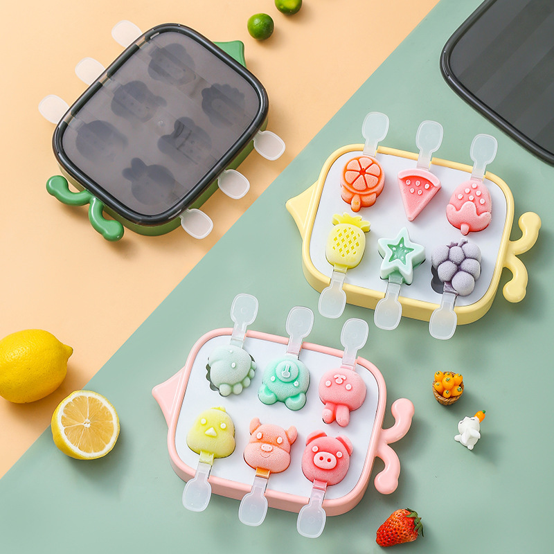 [Popular Ice Cream Mold] Make Popsicle Popsicle Ice Cream Frozen Ice Cubes Children's Silicone Food Grade Abrasives Homemade