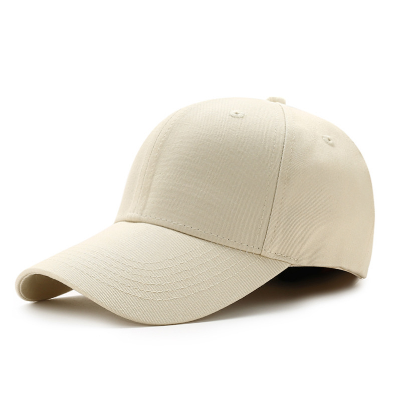 Unisex Solid color cotton hats for men and women spring and summer outdoor baseball hat shade hard top light plate cap