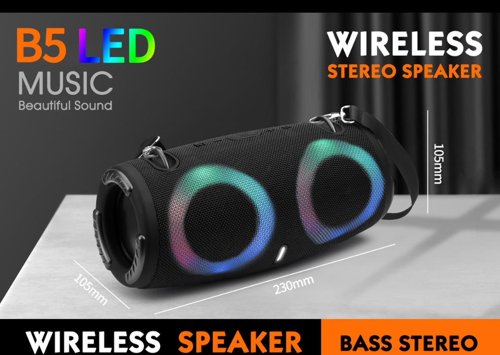 New War Drum 3rd Generation Bluetooth Speaker With RGB Color Light Outdoor Portable Waterproof Bluetooth Speaker