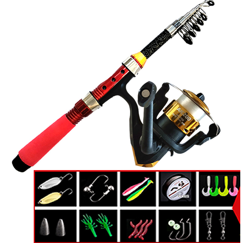 Telescopic Lure Rod Fishing Rod Full Set Of Mini Small Sea Rod Portable Sea Rod