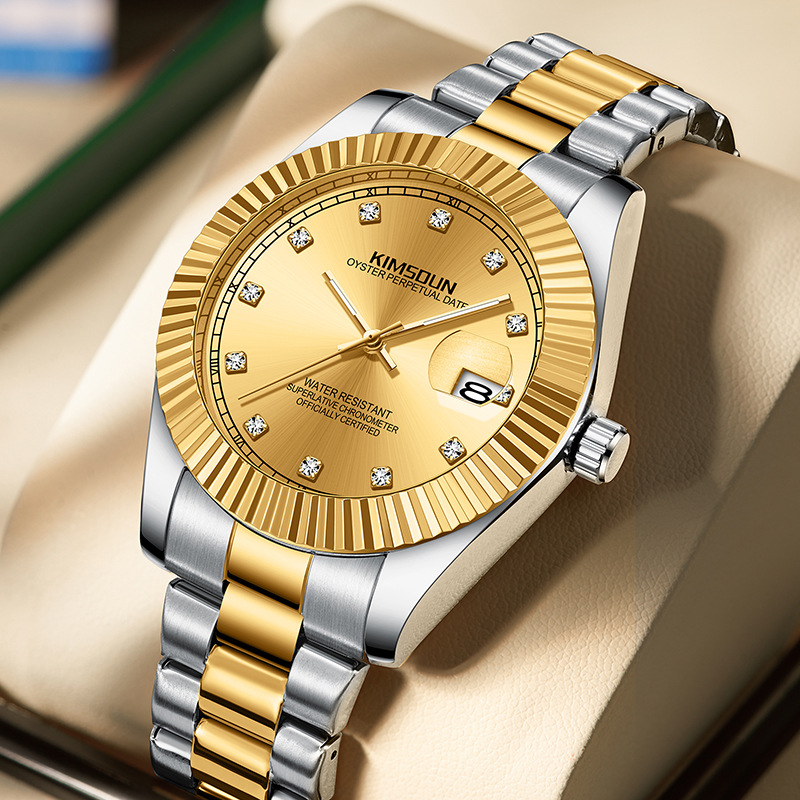 Watch Steel Band Men's Watch Waterproof Quartz Watch Business Men's Watch