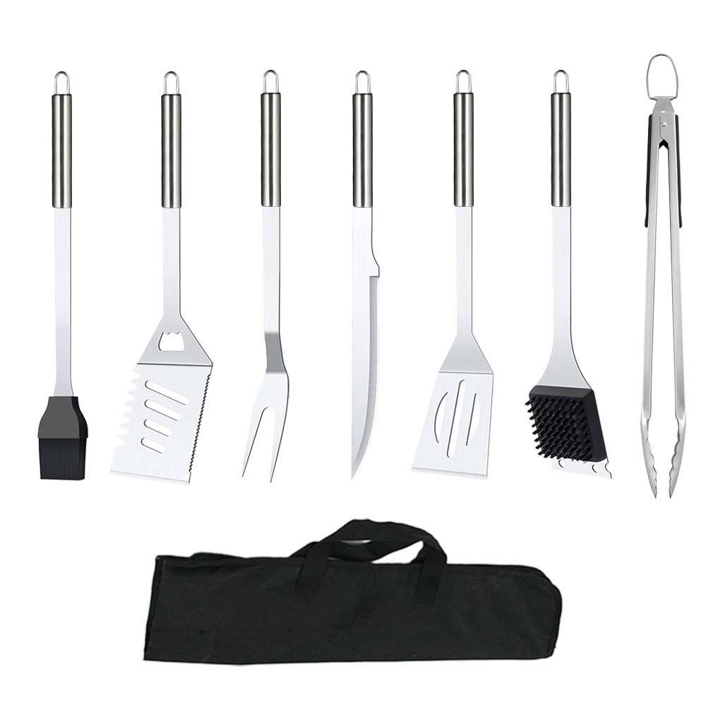 BBQ Grill Tool Set - 15-Piece Stainless Steel Camping Cooking Utensils For Outdoor Picnic & Backyard Heat-Resistant BBQ Accessories Kit
