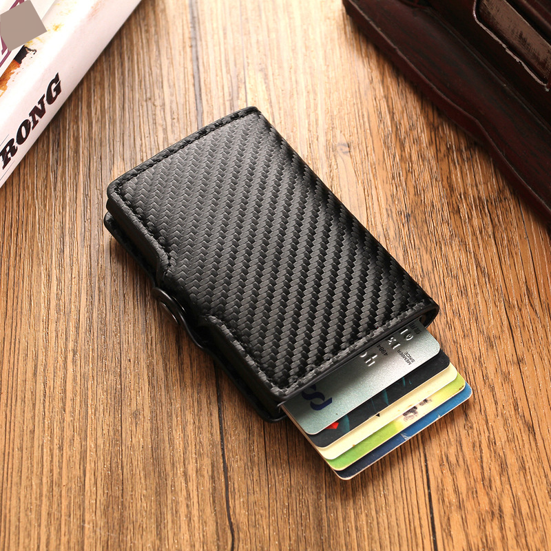 Men’s Bags Rfid Card Holder Anti Demagnetization Carbon Fiber Multi Card Wallet Multi Function Card Holder Credit Card Metal Card Holder Card Holder