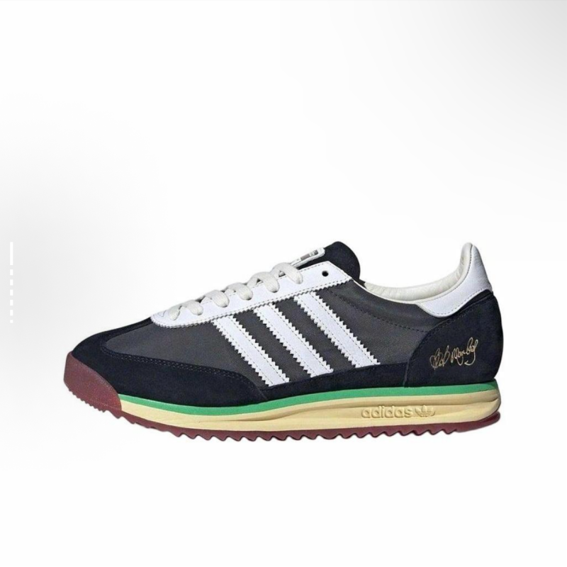 Adidas Bob Marley X Adidas Origins SL 72 Soft, Comfortable, Anti Slip, Wear Resistant, Low Cut Casual Shoes For Men And Women In Black And White