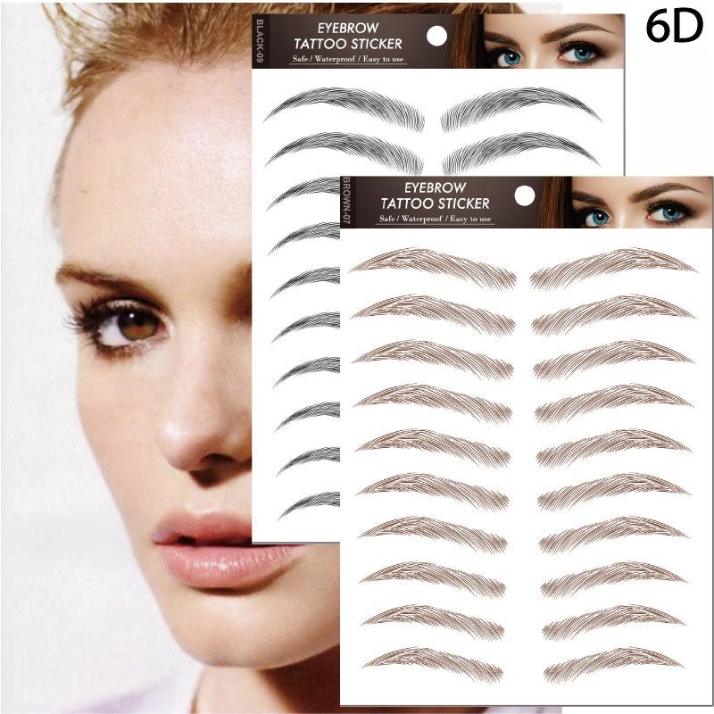 6D Hair Like Eyebrows Stickers Makeup Waterproof Eyebrow Eyebrow Long Natural Hair-liked Authentic Eyebrow Tattoo Sticker