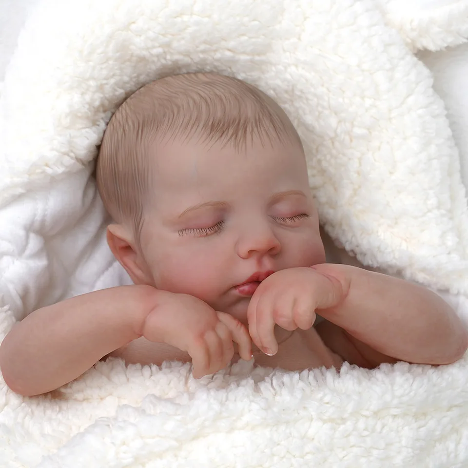 50 CM Finished Reborn Dolls LouLou With Random Clothes Lifelike 3D Painted Skin Cute Soft Newborn Toy Christmas Gift For Kids
