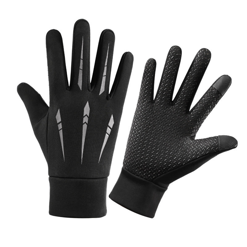 Outdoor Autumn And Winter Cold Proof Windproof Waterproof Men's Full Finger Cycling Equipment Cycling Takeaway Warm Gloves