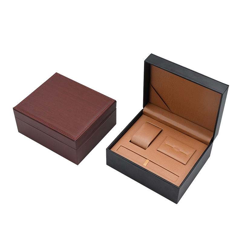 watch set gift box couple watch box PU watch packaging box
