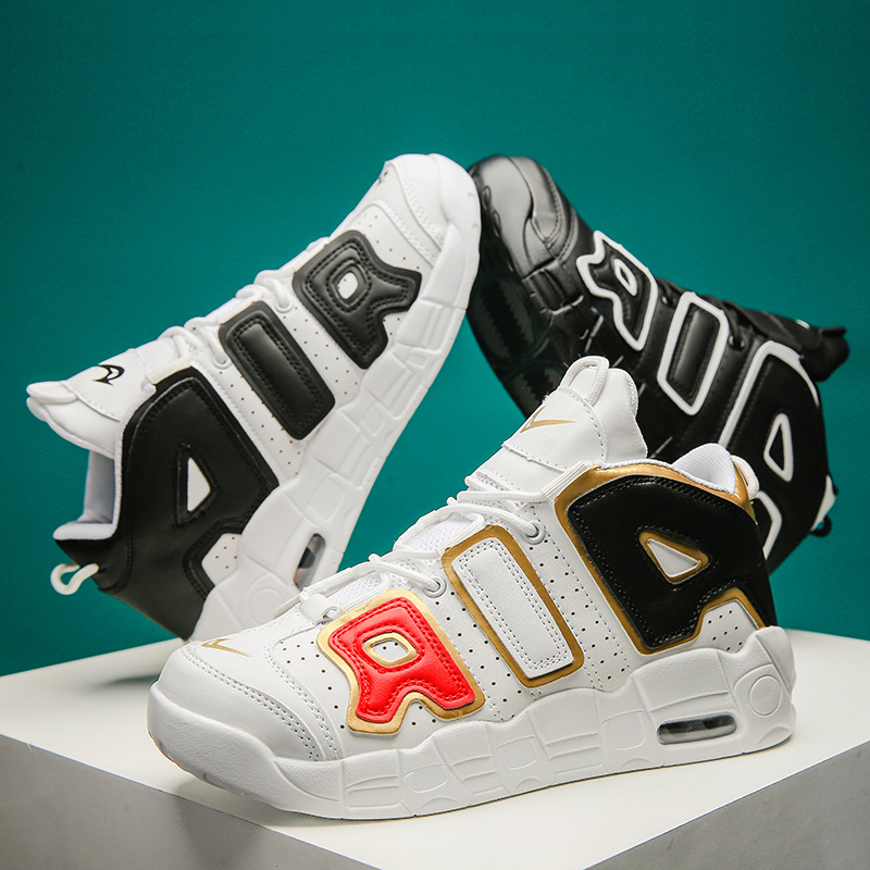 Influencer Pippon Big Air Panda Shoes Men S Sky High Top Male Student Basketball Casual Sports Trendy