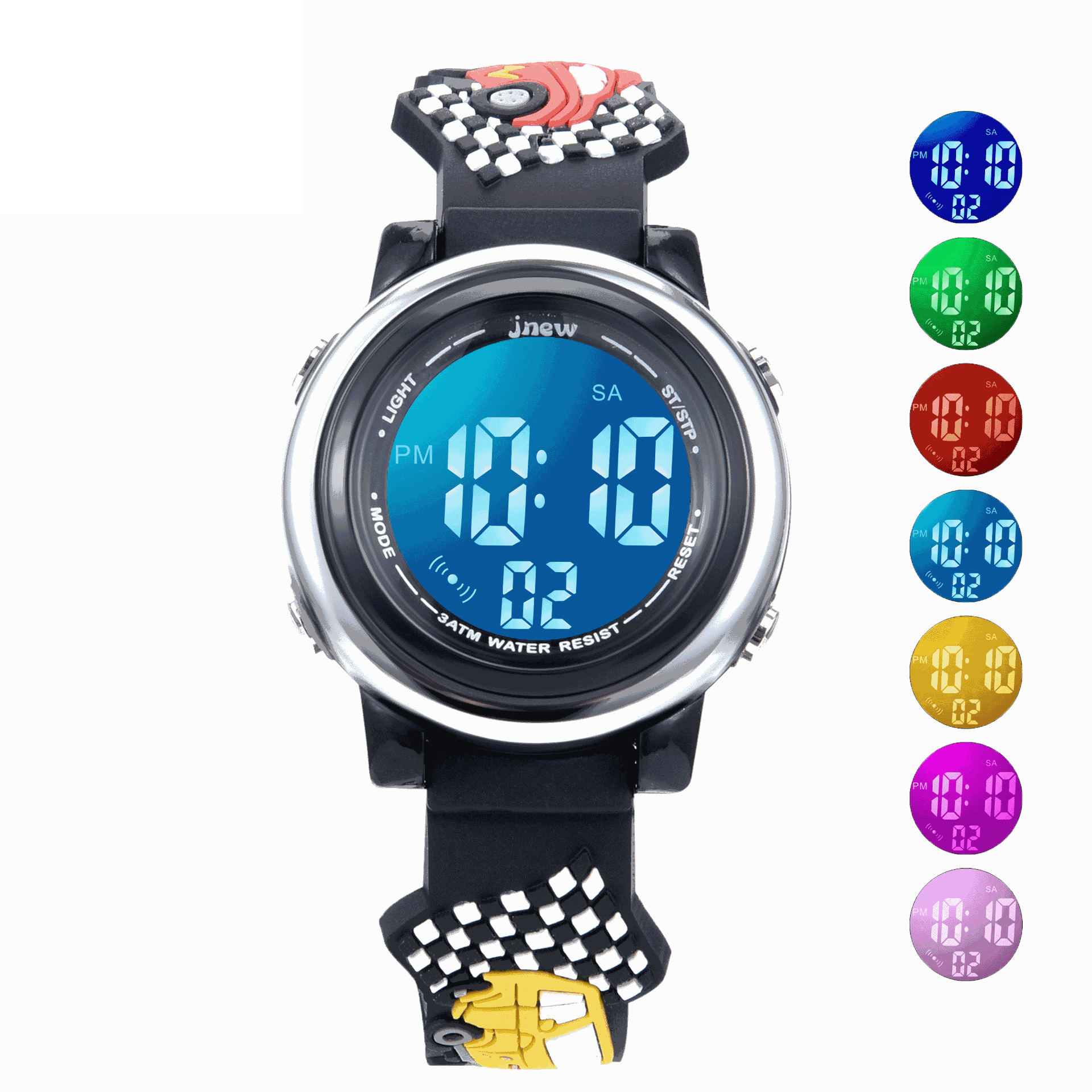 Children's watch Colorful glow-in-the-dark waterproof multifunctional watch Sports children's watch cartoon LED electronic watch
